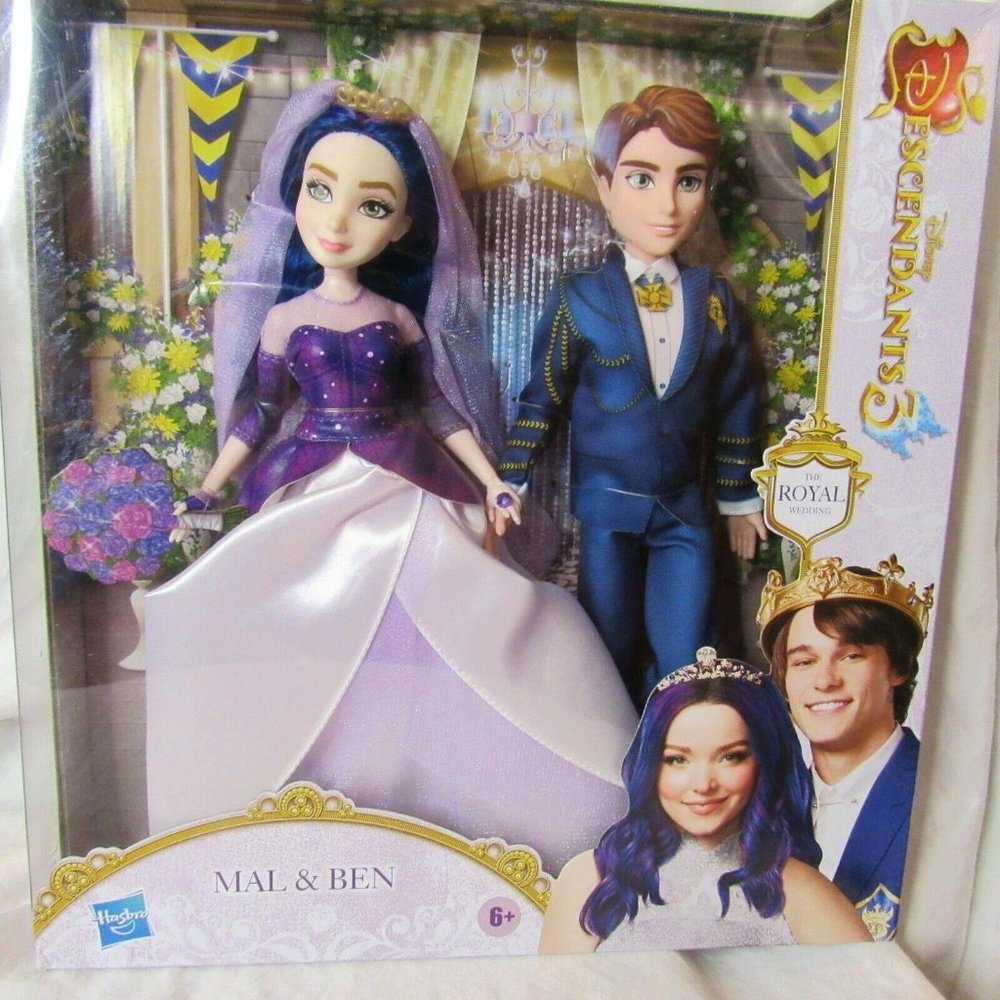 Disney Descendants 3 Mal and Ben Dolls Inspired by Disney The Royal Wedding Toy